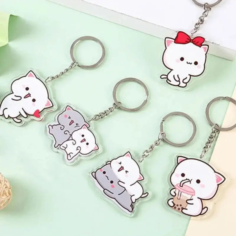 Adorable Peach & Goma Keychains for Fans of the Lovable Duo