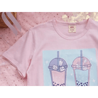Adorable Pink Bubble Tea T-Shirt for Kawaii Cuties - Cosparty