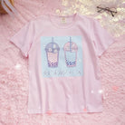 Adorable Pink Bubble Tea T-Shirt for Kawaii Cuties - t-shirt