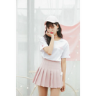 Adorable Pleated Corset Skirts in Three Colors with Ribbon Bows - skirt