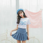 Adorable Pleated Corset Skirts in Three Colors with Ribbon Bows - skirt