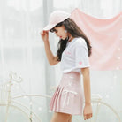 Adorable Pleated Corset Skirts in Three Colors with Ribbon Bows - Cosparty