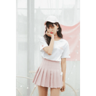 Adorable Pleated Corset Skirts in Three Colors with Ribbon Bows - Cosparty