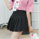 Adorable Pleated Corset Skirts in Three Colors with Ribbon Bows - Black / S - skirt
