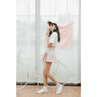 Adorable Pleated Corset Skirts in Three Colors with Ribbon Bows - Cosparty