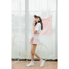 Adorable Pleated Corset Skirts in Three Colors with Ribbon Bows - skirt