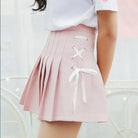Adorable Pleated Corset Skirts in Three Colors with Ribbon Bows - Pink / S - skirt