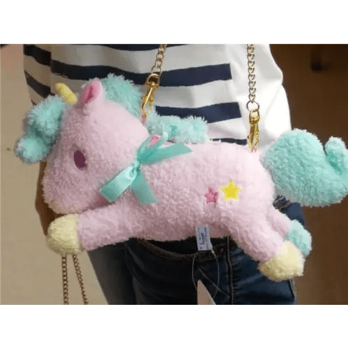 Adorable Plush Unicorn Purse for Pastel Fairy Kei Fashion - Cosparty
