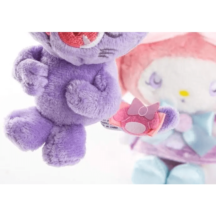 Adorable Purple Cat Plush with Keychain Attachment - Cosparty