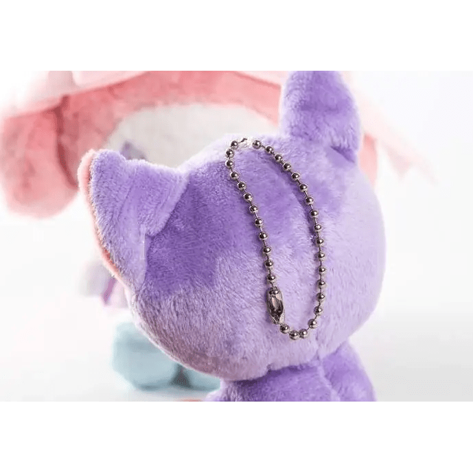 Adorable Purple Cat Plush with Keychain Attachment - Cosparty