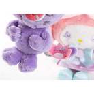 Adorable Purple Cat Plush with Keychain Attachment - stuffed animal