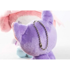 Adorable Purple Cat Plush with Keychain Attachment - stuffed animal