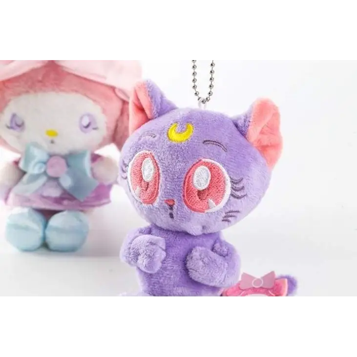 Adorable Purple Cat Plush with Keychain Attachment - stuffed animal