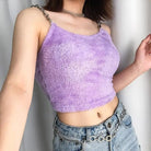 Adorable Purple Faux Fur Crop Top for Cozy Princess Vibes - Cosparty
