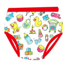 Adorable Red Trimmed Adult Baby Training Pants for Daily - S - diaper