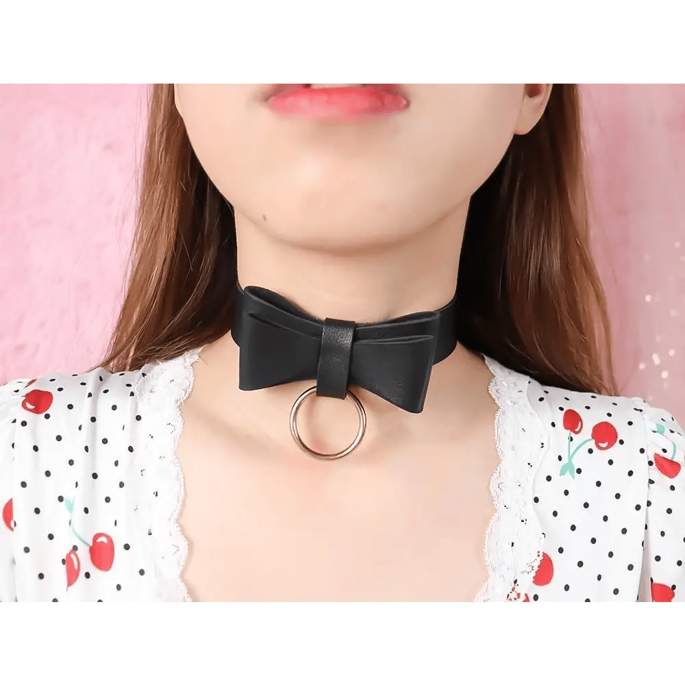 Adorable Ribbon Kitten Bow Choker for Cosplay and Playful Style - Cosparty