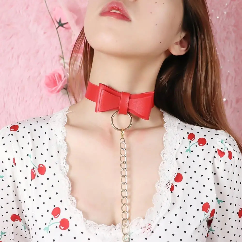 Adorable Ribbon Kitten Bow Choker for Cosplay and Playful Style - choker