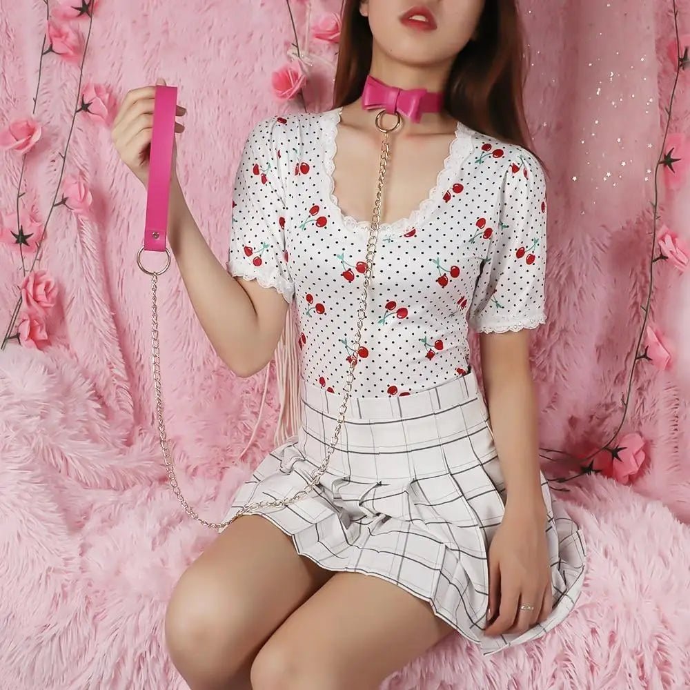 Adorable Ribbon Kitten Bow Choker for Cosplay and Playful Style - Cosparty