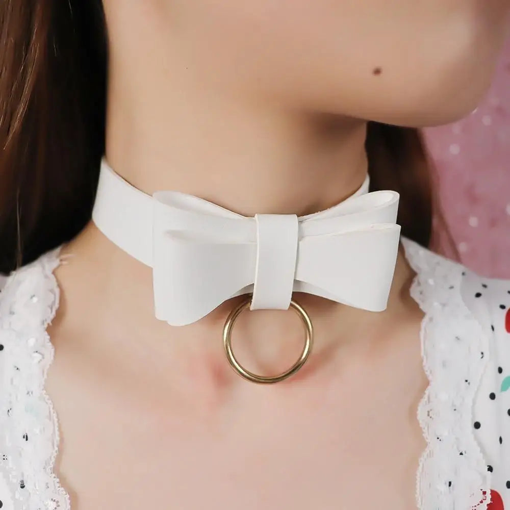 Adorable Ribbon Kitten Bow Choker for Cosplay and Playful Style - choker