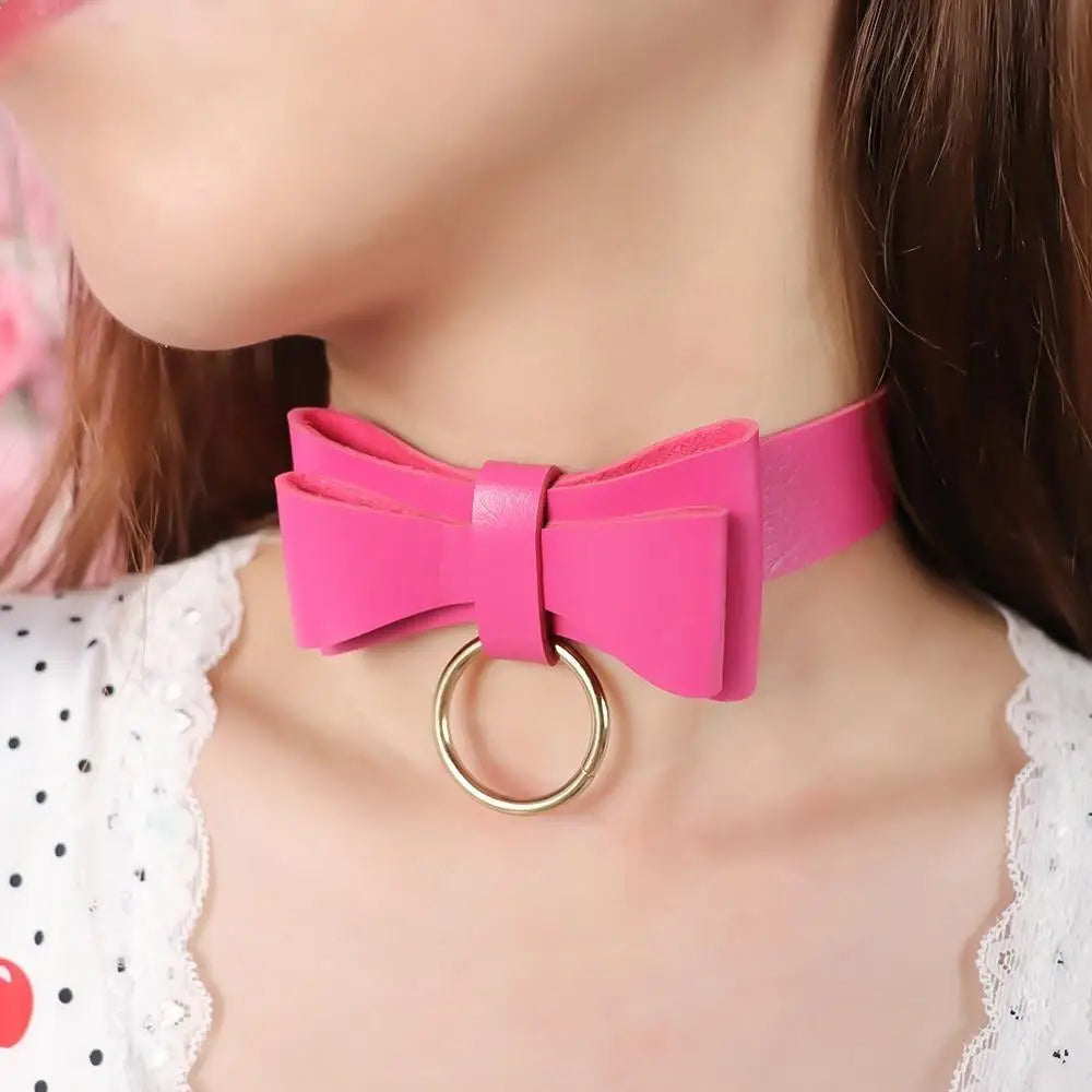 Adorable Ribbon Kitten Bow Choker for Cosplay and Playful Style - choker