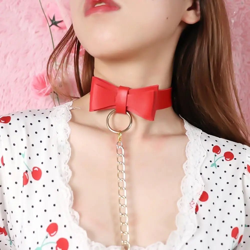 Adorable Ribbon Kitten Bow Choker for Cosplay and Playful Style - Cosparty