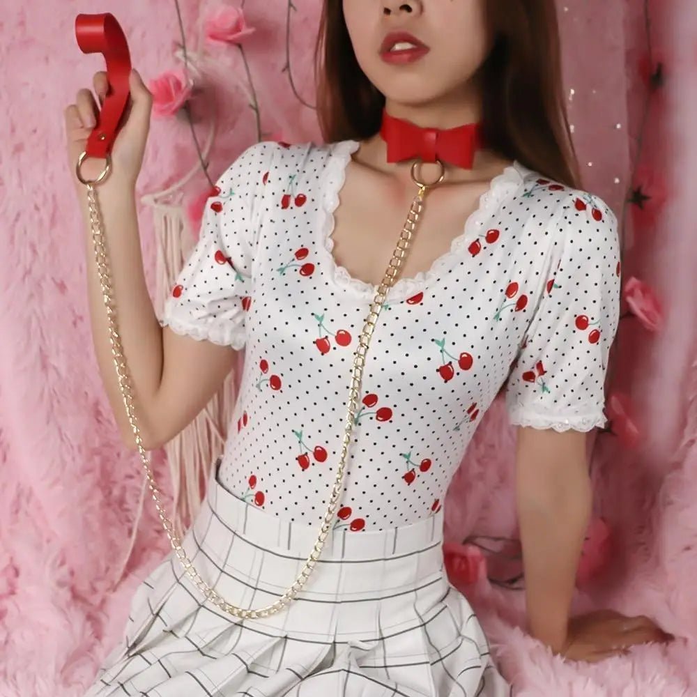 Adorable Ribbon Kitten Bow Choker for Cosplay and Playful Style - Cosparty