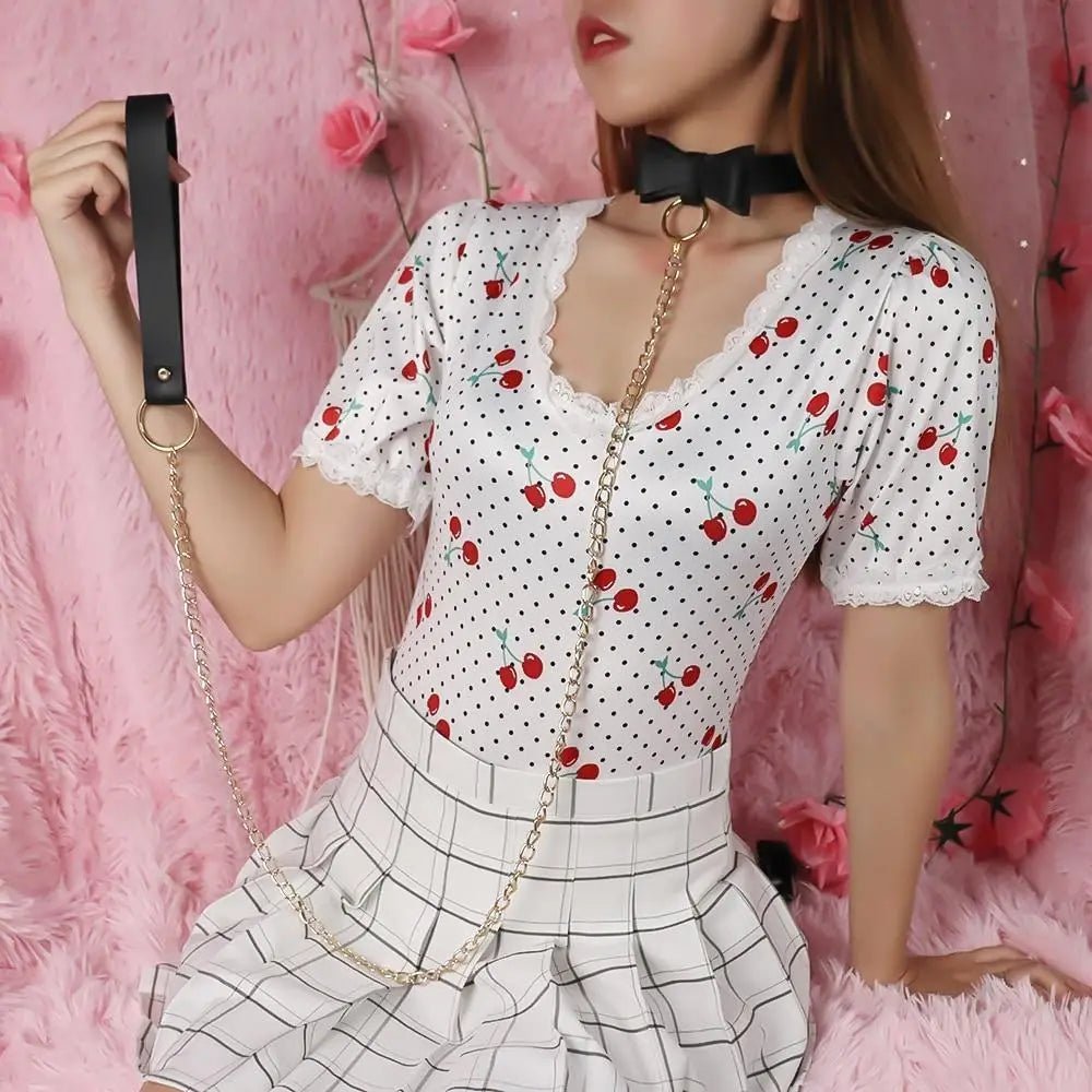 Adorable Ribbon Kitten Bow Choker for Cosplay and Playful Style - Cosparty