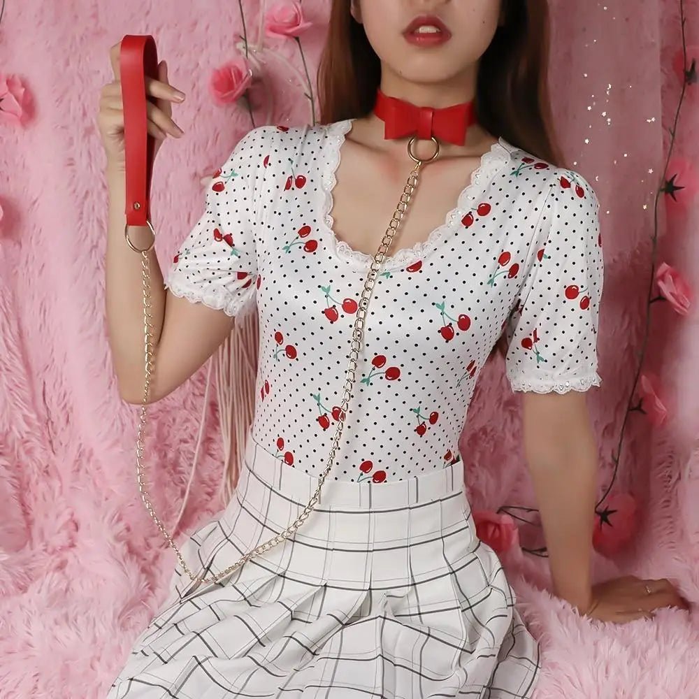 Adorable Ribbon Kitten Bow Choker for Cosplay and Playful Style - Cosparty