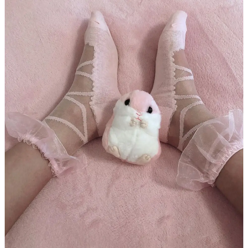 Adorable Ruffled Trim Princess Socks in New Condition - socks