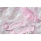 Kawaii Pink Transparent Lace Ruffled Socks Ankle Stockings Lolita Fashion