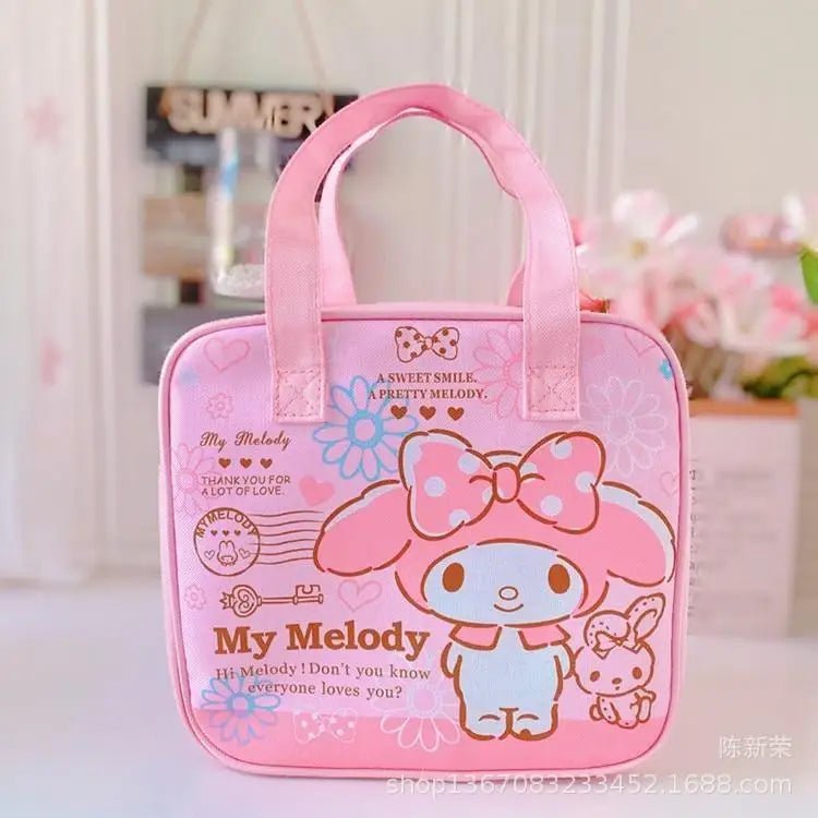 Adorable Sanrio Square Lunch Bags in Pastel Colors - Cosparty