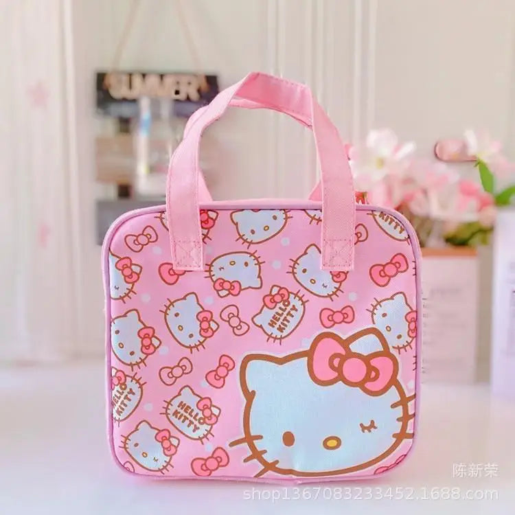 Adorable Sanrio Square Lunch Bags in Pastel Colors - Purse