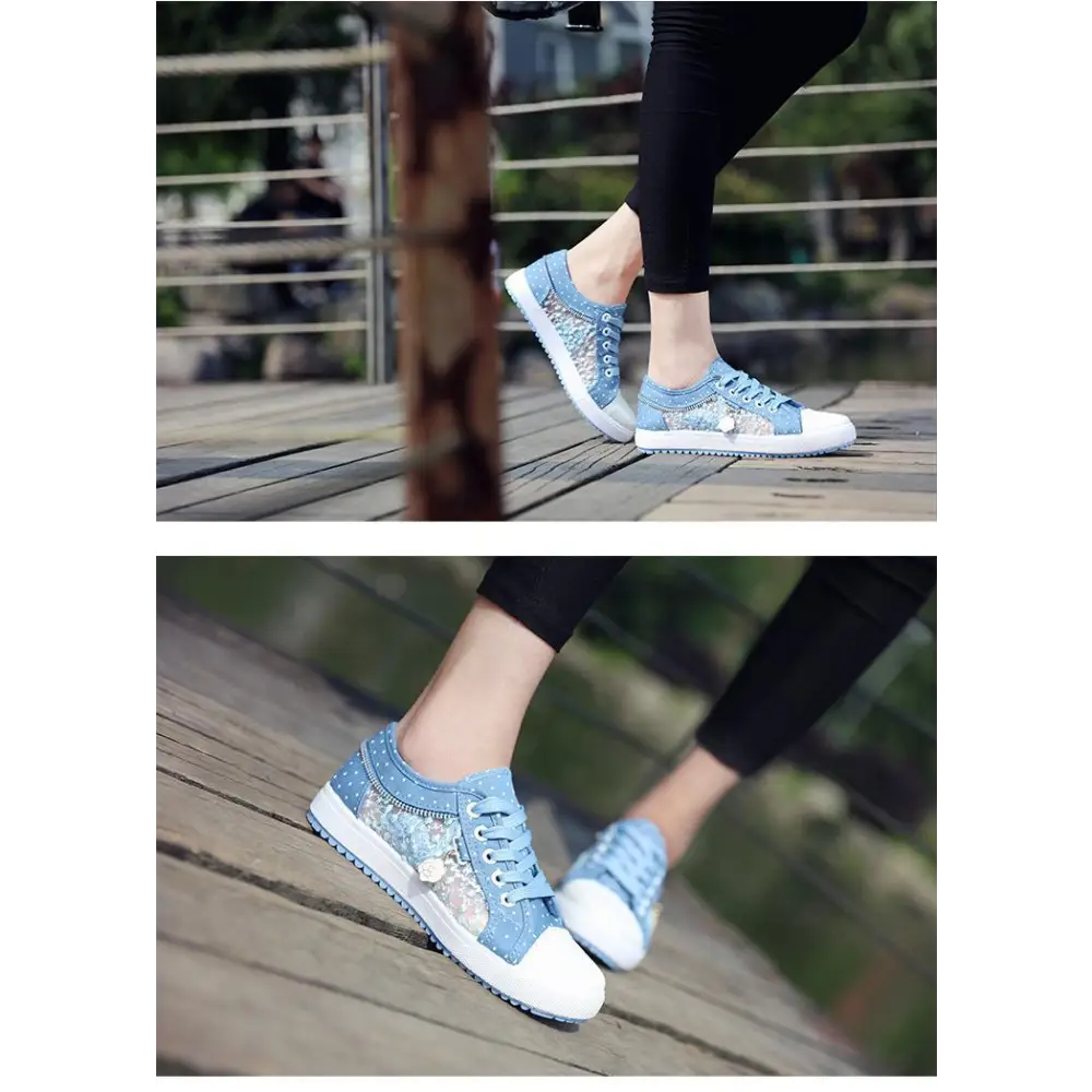 Adorable See-Through Lace Polkadot Sneakers for Youthful Style - shoes