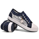 Adorable See-Through Lace Polkadot Sneakers for Youthful Style - shoes