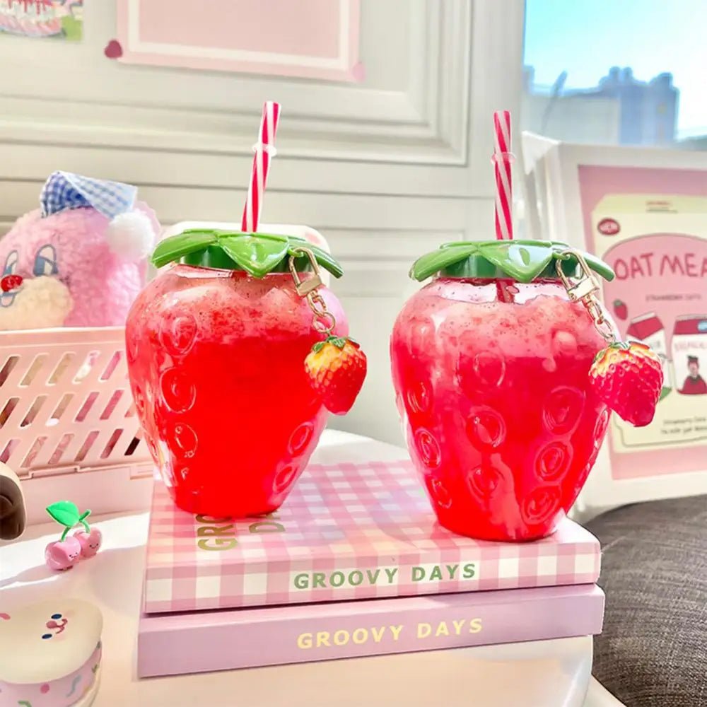 Adorable Strawberry Shaped Water Bottle for Summer Fun - Cosparty