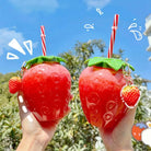 Adorable Strawberry Shaped Water Bottle for Summer Fun - Cosparty
