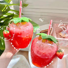 Adorable Strawberry Shaped Water Bottle for Summer Fun - Cosparty