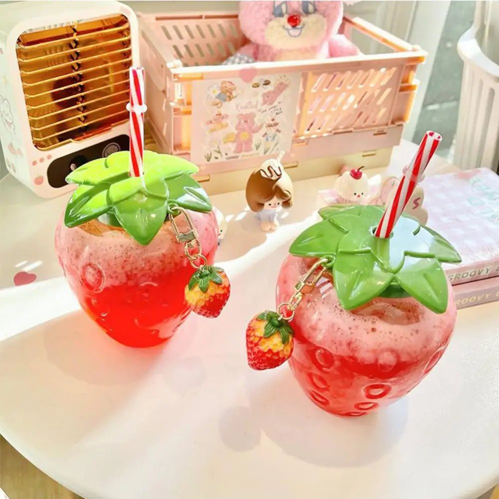 Adorable Strawberry Shaped Water Bottle for Summer Fun - Cosparty