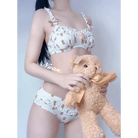 Adorable Teddy Bear Lingerie Set with Ruffles and Soft Cotton Fabric - Cosparty
