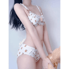 Adorable Teddy Bear Lingerie Set with Ruffles and Soft Cotton Fabric - Cosparty