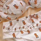 Adorable Teddy Bear Lingerie Set with Ruffles and Soft Cotton Fabric - Cosparty