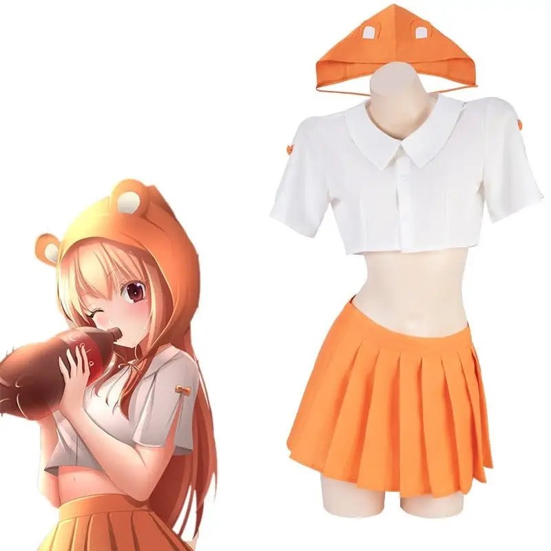 Adorable Teddy Bear Student Costume 30cm Length with Detachable Hoodie - Cosparty