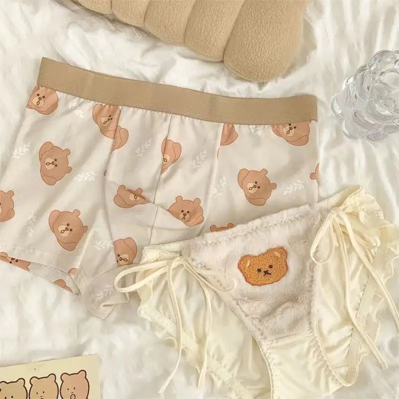 Adorable Teddy Bear Underwear Set for Couples - Cosparty