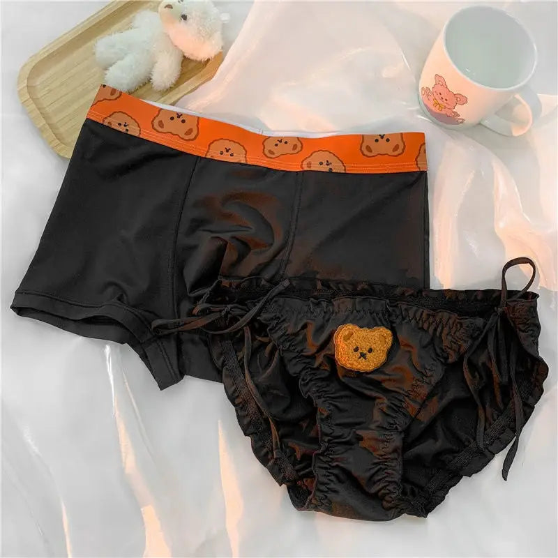 Adorable Teddy Bear Underwear Set for Couples - lingerie