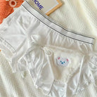 His & Hers Teddy Undies - White Plain Bear / Women M- Men L - boys, lingerie set, sets, mens, panties