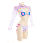 Adorable Tie Dye Bikini Set in Purple, Pink, and Blue - Cosparty