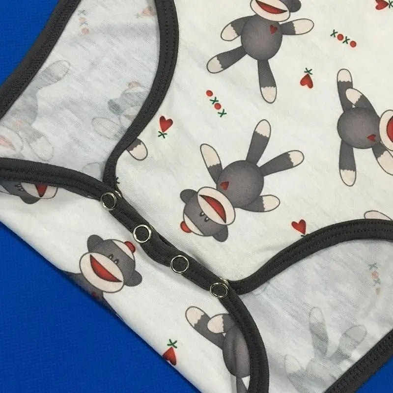 Adorable Unisex Sock Monkey Onesie for Kids and Adults - Cosparty