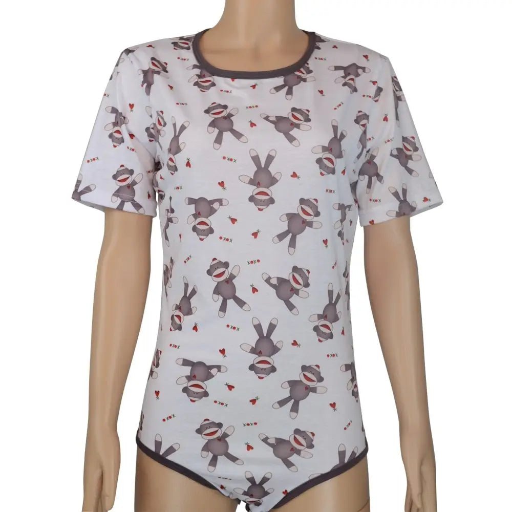 Adorable Unisex Sock Monkey Onesie for Kids and Adults - Cosparty