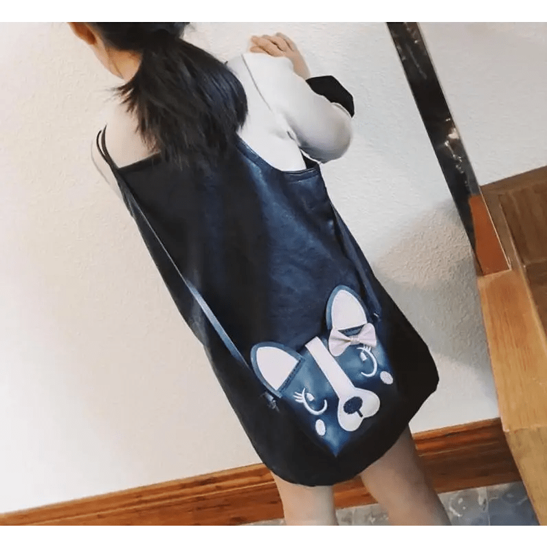 Adorable Vegan Leather Puppy Dog Handbags in Unique Colors - Cosparty