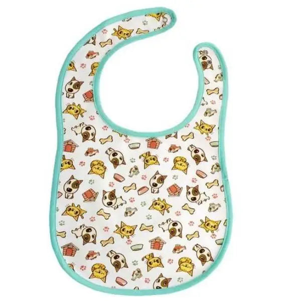 Adult-Sized Bib with Puppy and Kitty Theme for Kawaii Lovers - bib